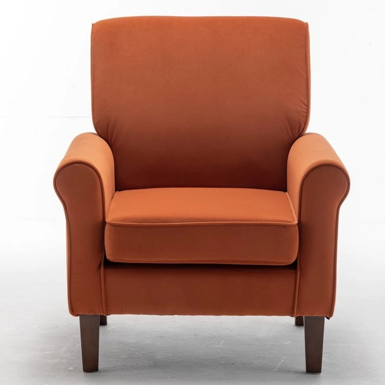 Fauteuil classique en velours Kentin