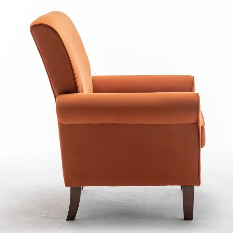 Fauteuil classique en velours Kentin