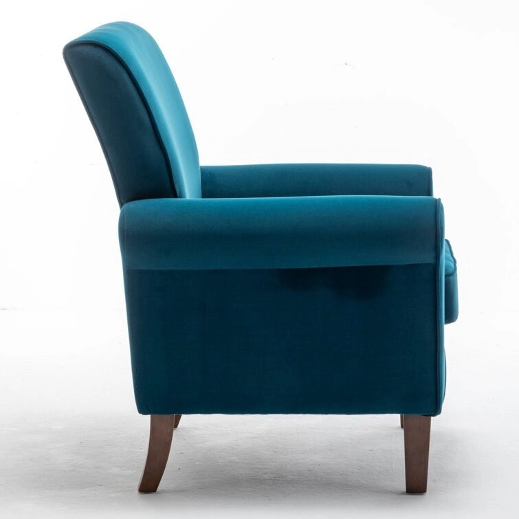 Fauteuil classique en velours Kentin