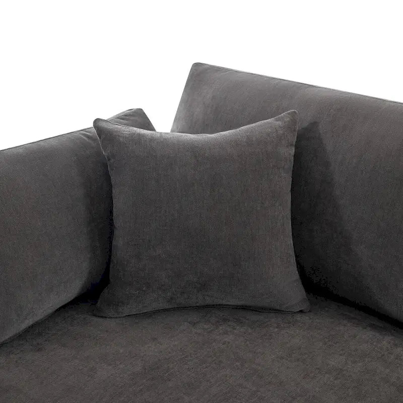 Grand canapé d'angle moderne en forme de U, avec poufs amovibles pour salon