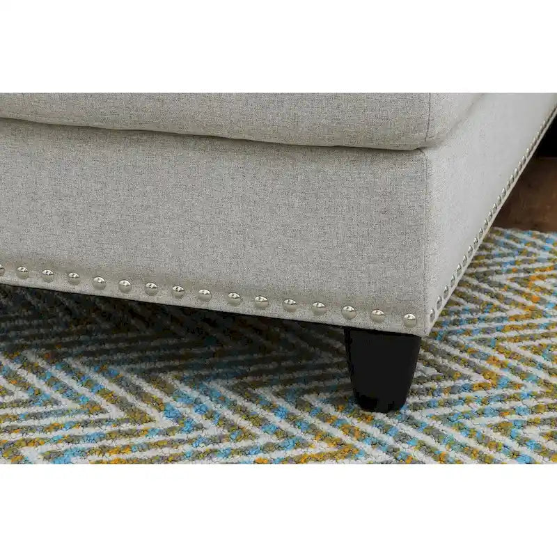 Canapé d'angle gauche Alger 98 avec méridienne et pouf