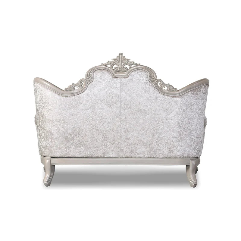 Canapé deux places Clarissa traditionnel de Furniture of America, avec dossier capitonné et coussin décoratif