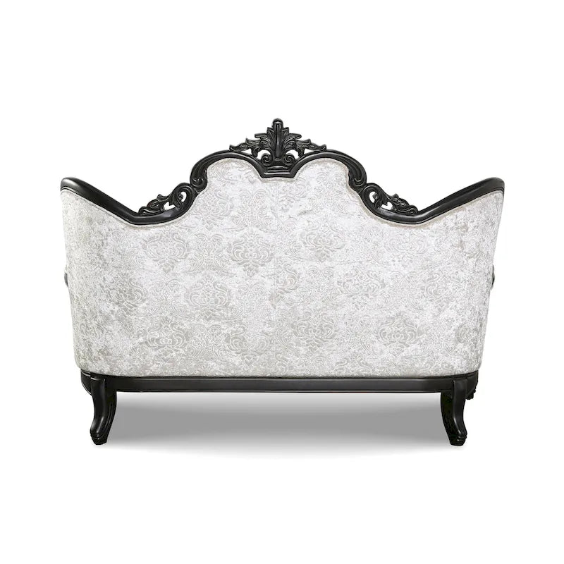 Canapé deux places Clarissa traditionnel de Furniture of America, avec dossier capitonné et coussin décoratif
