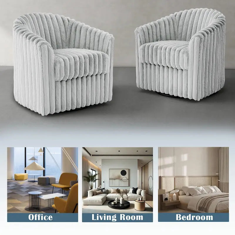 Fauteuil pivotant simple (lot de 2)