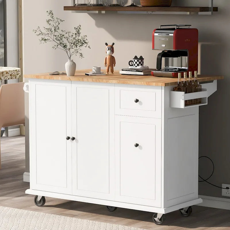 Chariot de cuisine roulant de 53,9 cm de largeur avec étagère de rangement interne - Non disponible
