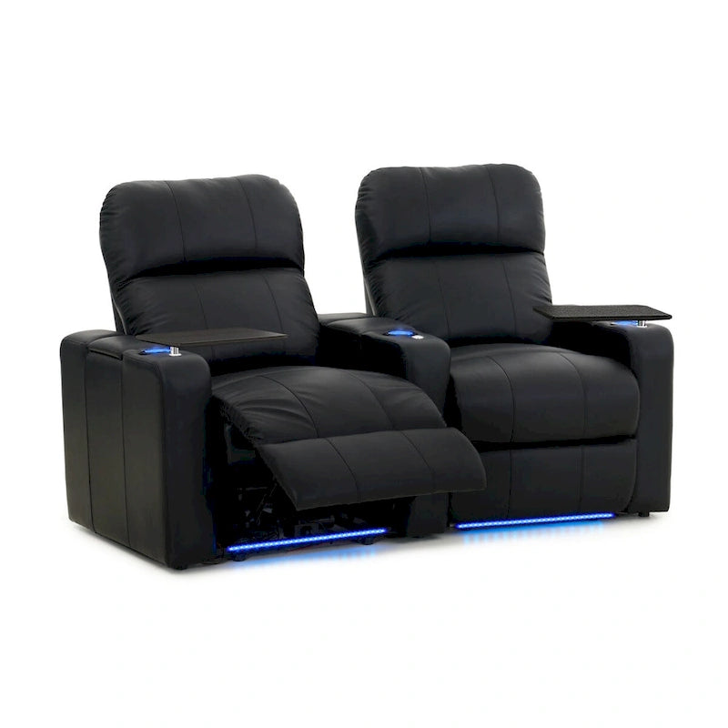 Ensemble de sièges de cinéma maison en cuir électrique Octane Turbo XL700 (rangée de 2)
