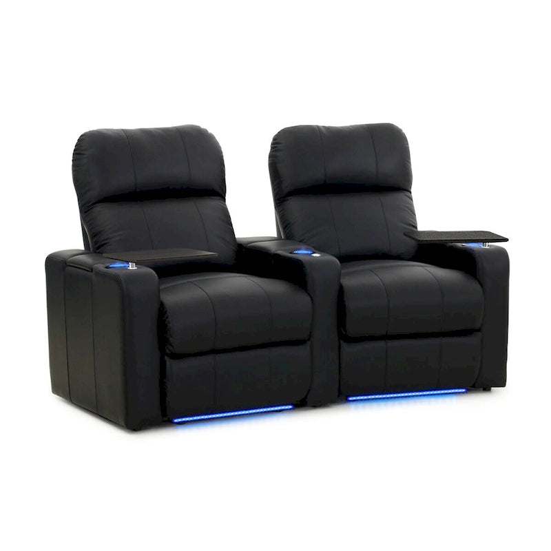 Ensemble de sièges de cinéma maison en cuir électrique Octane Turbo XL700 (rangée de 2)