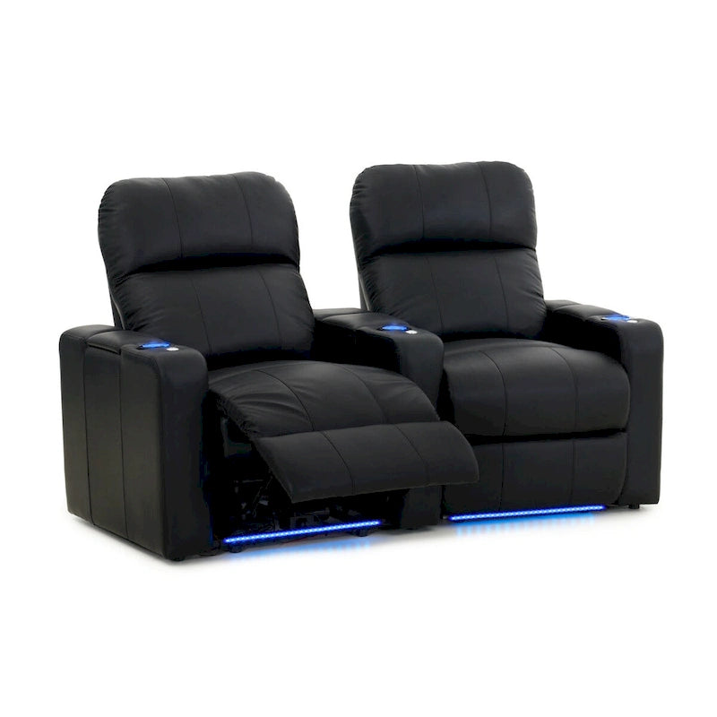 Ensemble de sièges de cinéma maison en cuir électrique Octane Turbo XL700 (rangée de 2)
