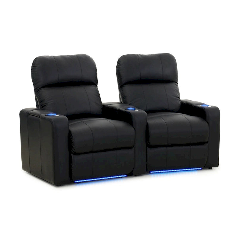 Ensemble de sièges de cinéma maison en cuir électrique Octane Turbo XL700 (rangée de 2)