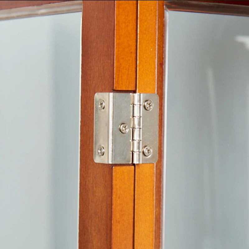 Vitrine éclairée Diapaly avec étagères réglables et portes en verre trempé (ampoule E26 non incluse)