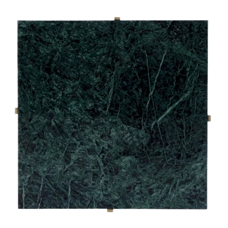 Table d'appoint carrée Nigella en marbre et métal