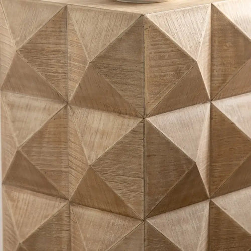 Table basse rétro de 23,62 cm de hauteur, motif en relief tridimensionnel, style mobilier rétro