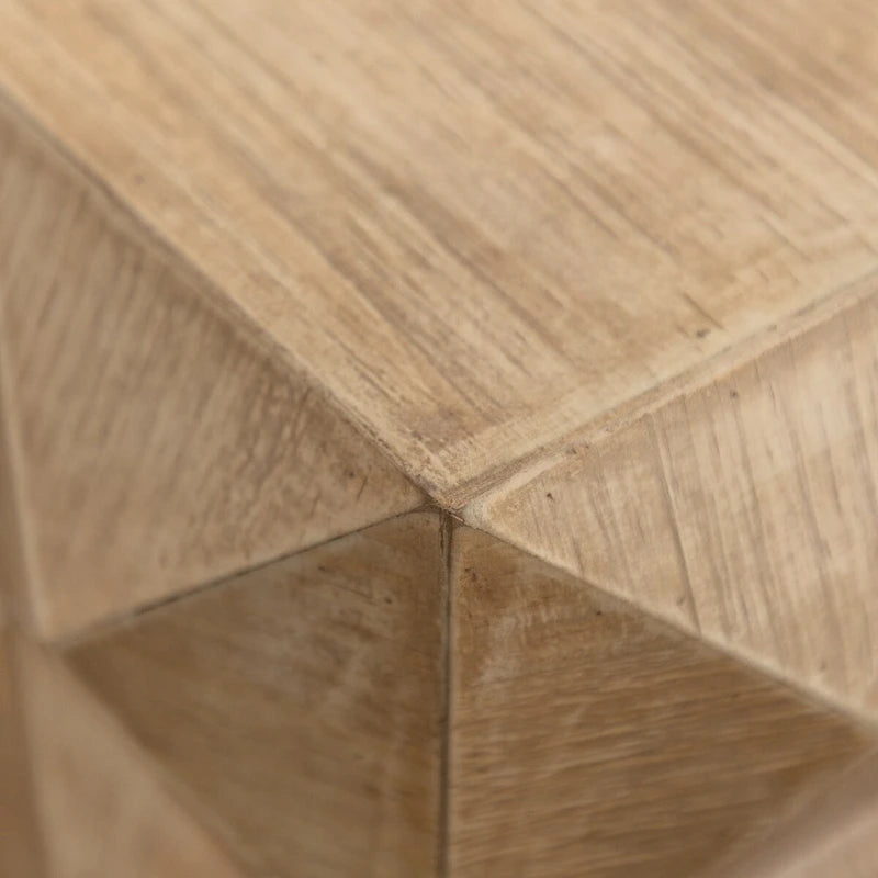 Table basse rétro de 23,62 cm de hauteur, motif en relief tridimensionnel, style mobilier rétro