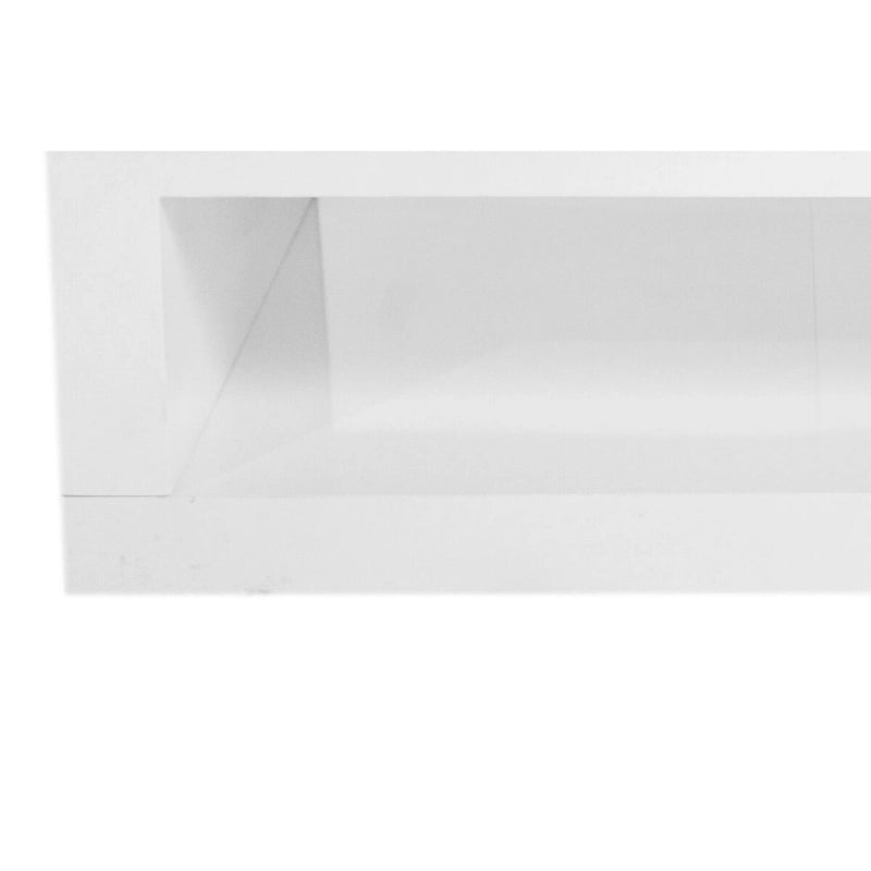 Ensemble de 2 tables basses Jack, 2 niveaux, verre trempé, laque blanche