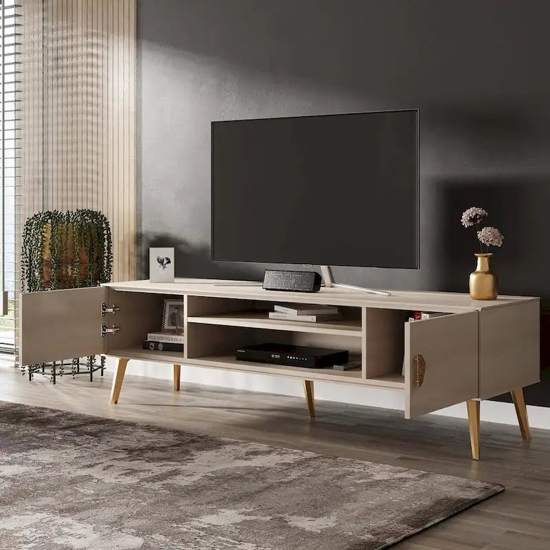 Meuble TV Manhattan Comfort Haley 70.9 de style moderne du milieu du siècle