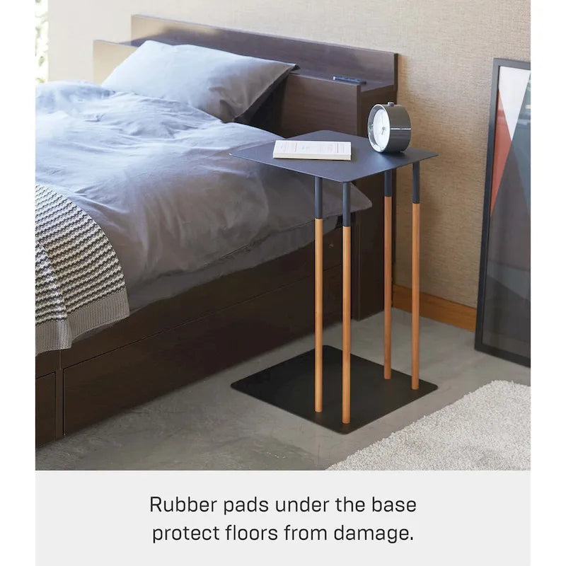 Table d'appoint Yamazaki Home C, acier, supporte 5 kg - L 35 cm x l 35 cm x H 55 cm