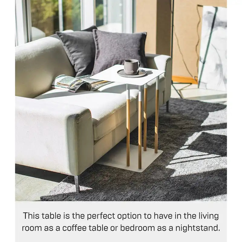 Table d'appoint Yamazaki Home C, acier, supporte 5 kg - L 35 cm x l 35 cm x H 55 cm
