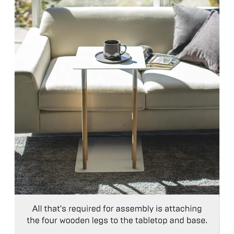 Table d'appoint Yamazaki Home C, acier, supporte 5 kg - L 35 cm x l 35 cm x H 55 cm