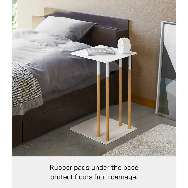 Table d'appoint Yamazaki Home C, acier, supporte 5 kg - L 35 cm x l 35 cm x H 55 cm