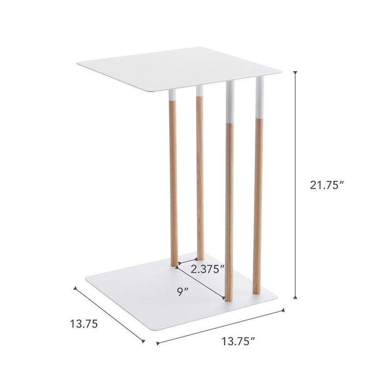 Table d'appoint Yamazaki Home C, acier, supporte 5 kg - L 35 cm x l 35 cm x H 55 cm