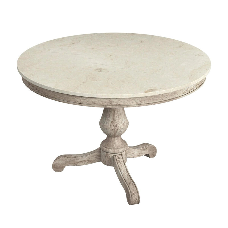 Table de salle à manger ronde en marbre Danielle 44 sur piédestal