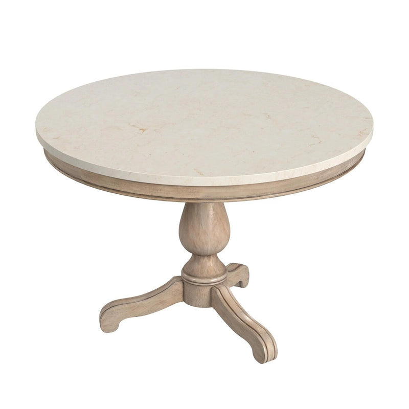 Table de salle à manger ronde en marbre Danielle 44 sur piédestal