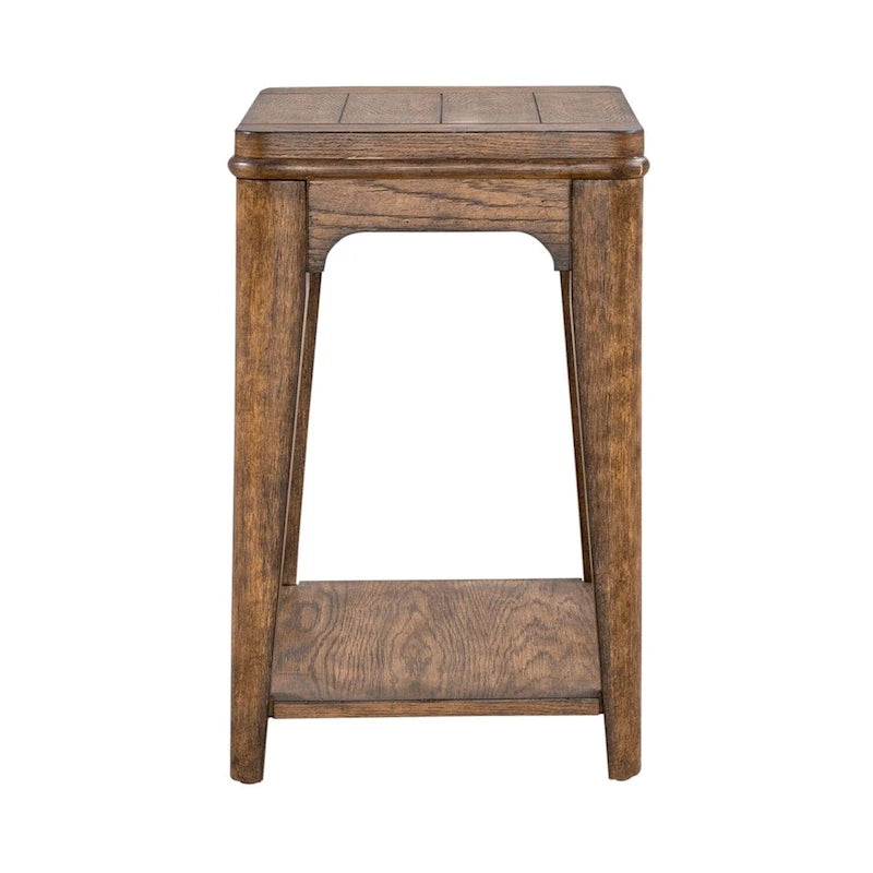 Table d'appoint Ashford Sienna Brown avec bois de chêne