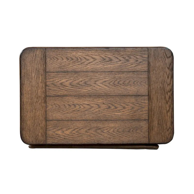 Table d'appoint Ashford Sienna Brown avec bois de chêne