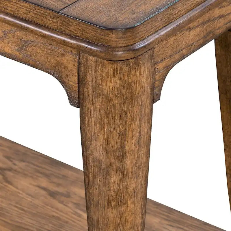 Table d'appoint Ashford Sienna Brown avec bois de chêne