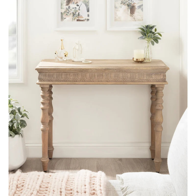 Console en bois sculpté Kate and Laurel Patresa - 36 x 14 x 30