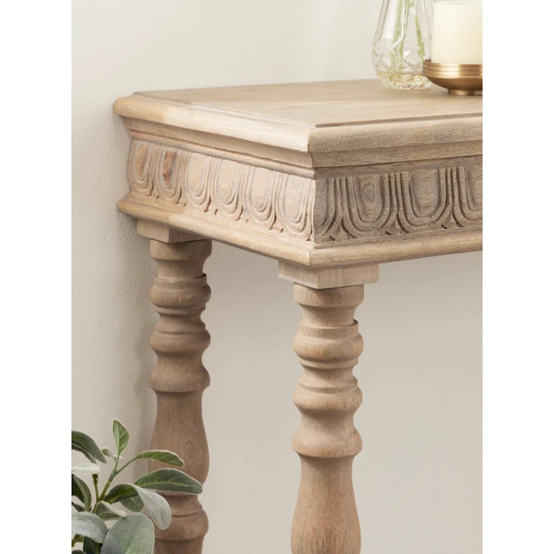 Console en bois sculpté Kate and Laurel Patresa - 36 x 14 x 30