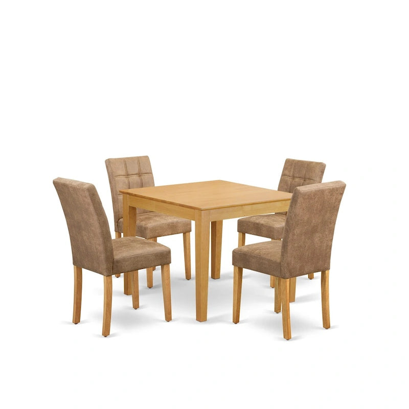 Ensemble de salle à manger East West Furniture comprenant une table carrée et des chaises, en chêne (composition au choix)