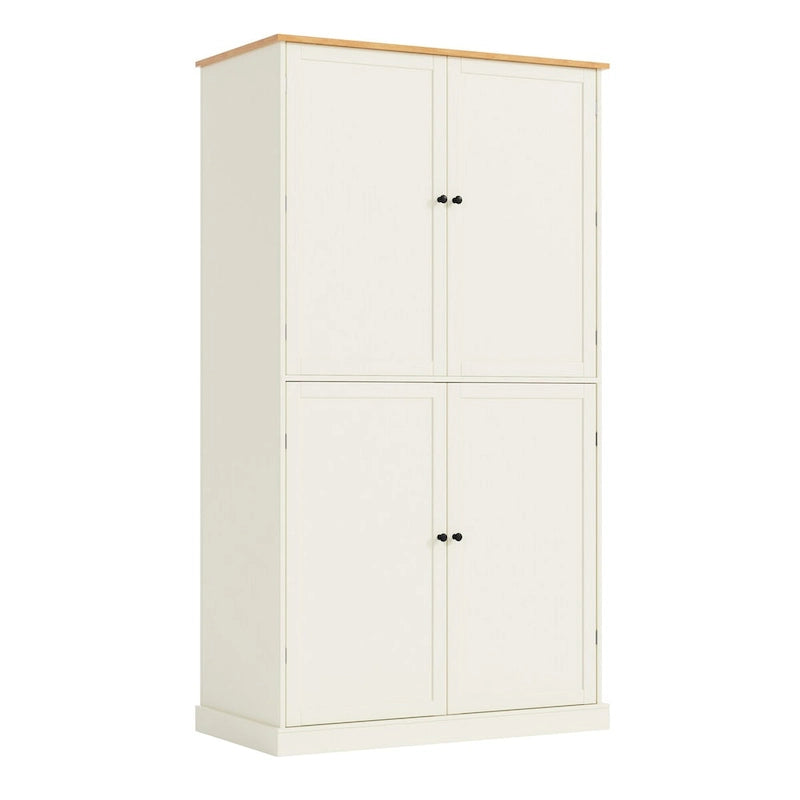 Armoire de rangement de cuisine autoportante de 40,2 x 20 x 71,3 pouces de haut, avec 2 tiroirs, 2 étagères réglables et 8 étagères de porte.