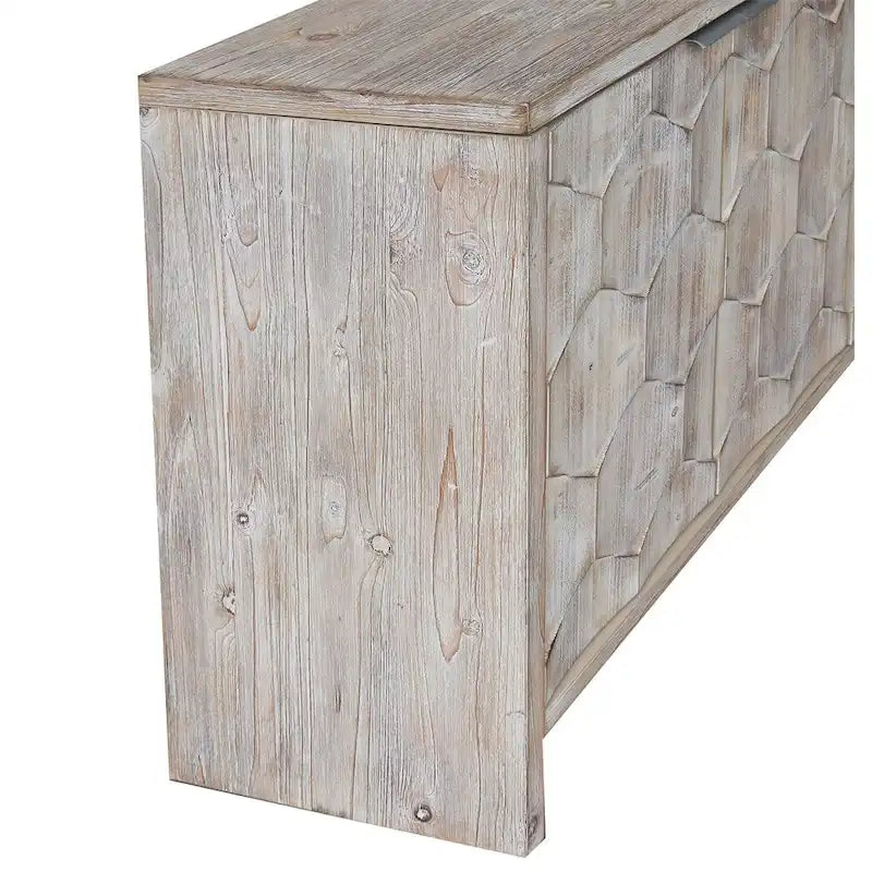Buffet/meuble de rangement en bois à 4 portes de style campagnard