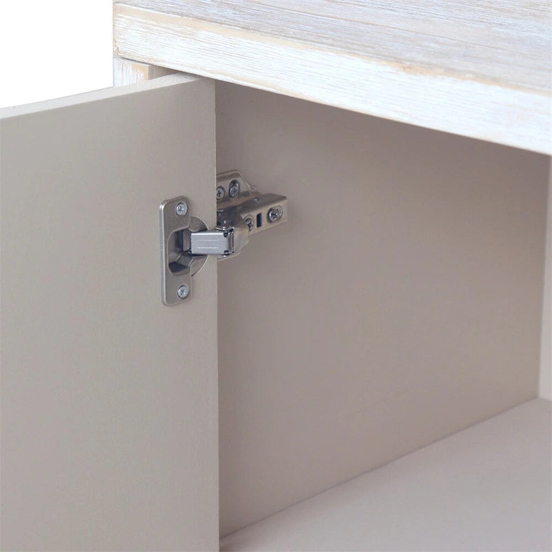 Buffet/meuble de rangement en bois à 4 portes de style campagnard