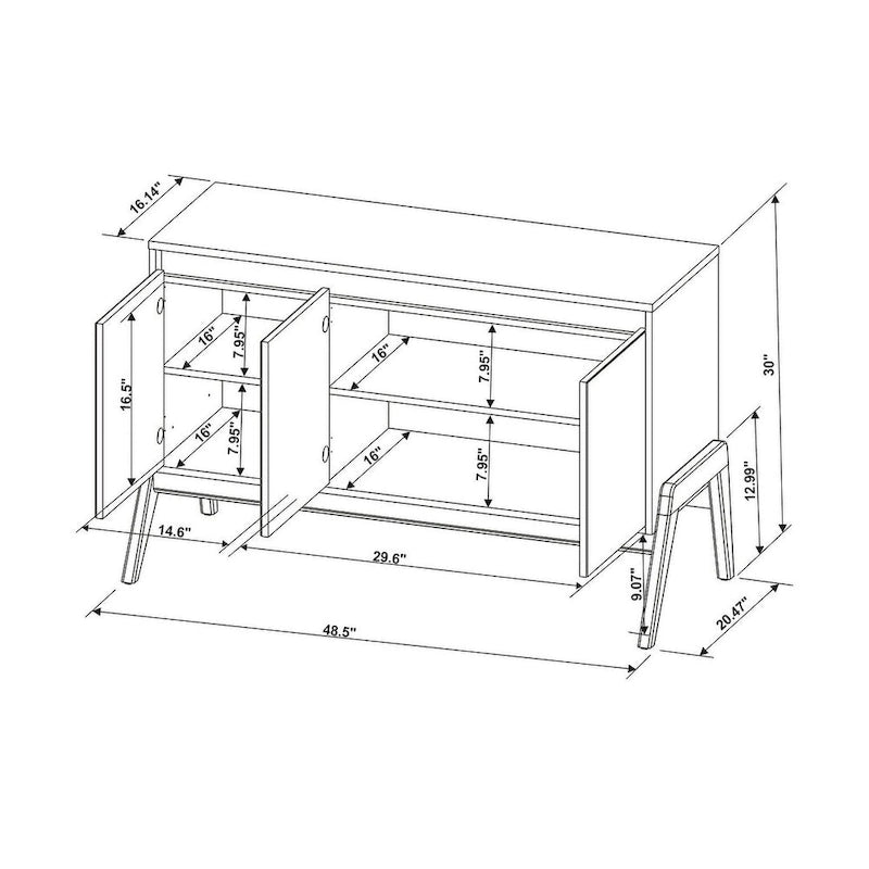 Buffet Manhattan Comfort style moderne du milieu du siècle Gales 48.50