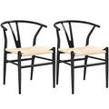 Chaise de salle à manger Yaheetech moderne en forme de Y avec structure en métal massif
