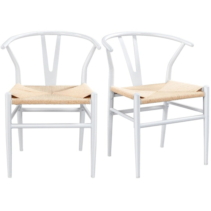 Chaise de salle à manger Yaheetech moderne en forme de Y avec structure en métal massif