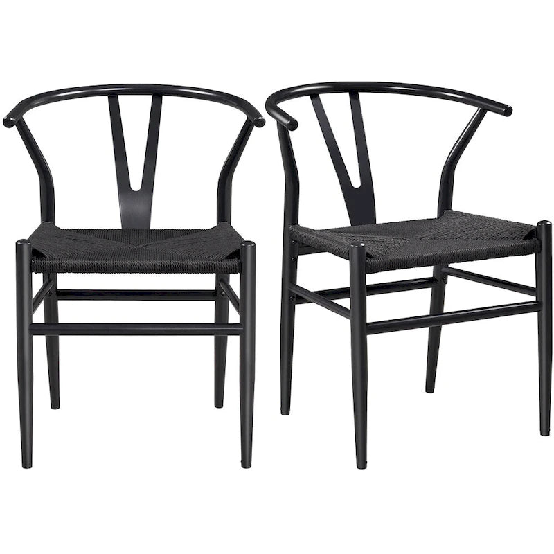 Chaise de salle à manger Yaheetech moderne en forme de Y avec structure en métal massif