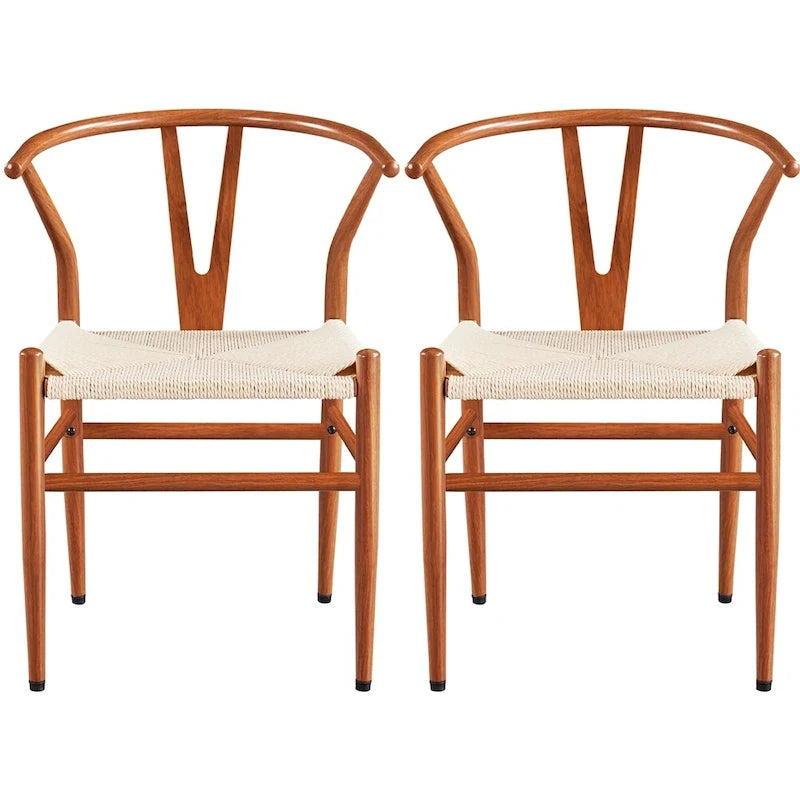 Chaise de salle à manger Yaheetech moderne en forme de Y avec structure en métal massif