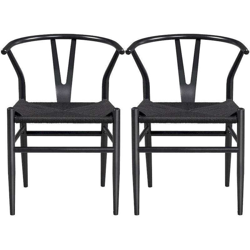 Chaise de salle à manger Yaheetech moderne en forme de Y avec structure en métal massif