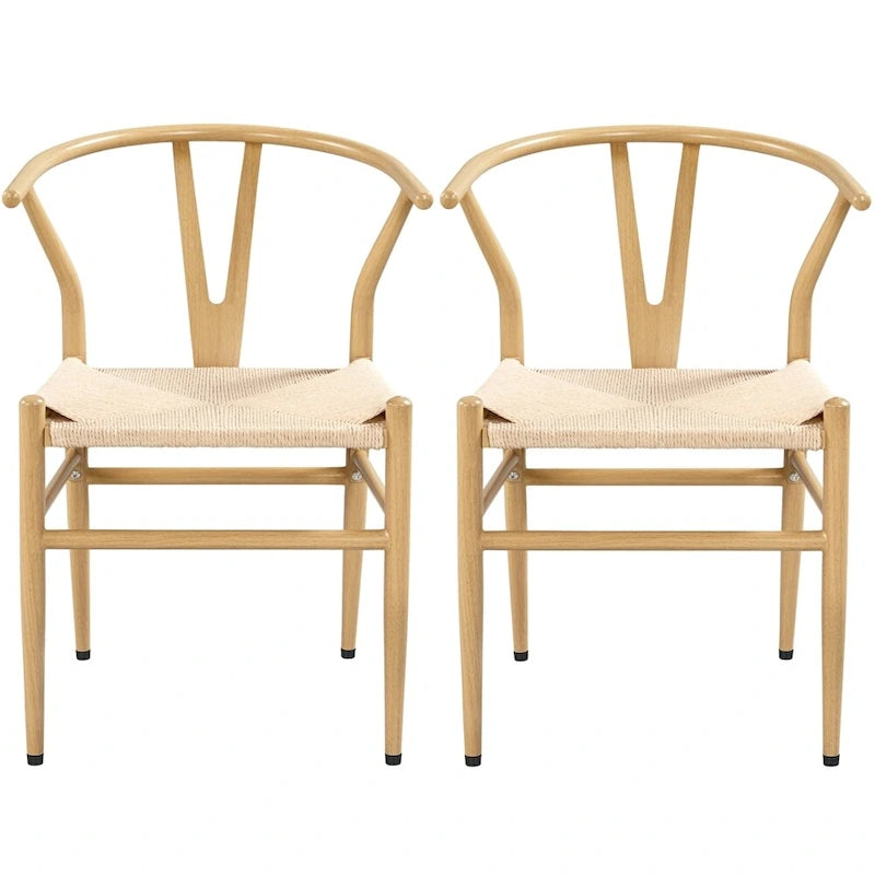 Chaise de salle à manger Yaheetech moderne en forme de Y avec structure en métal massif