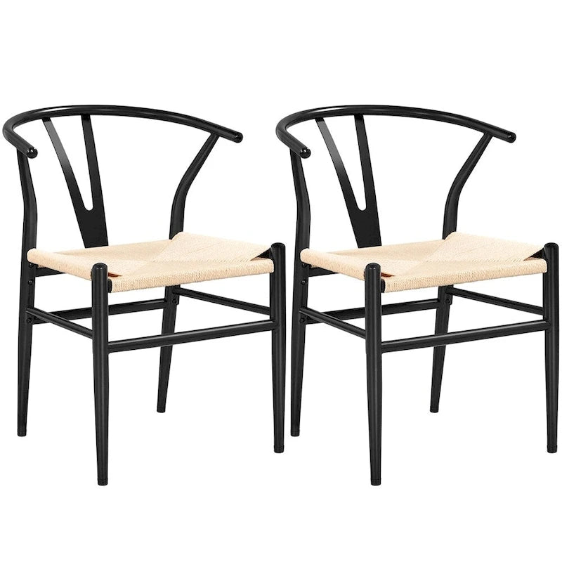 Chaise de salle à manger Yaheetech moderne en forme de Y avec structure en métal massif