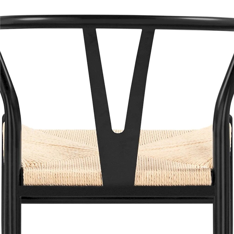 Chaise de salle à manger Yaheetech moderne en forme de Y avec structure en métal massif