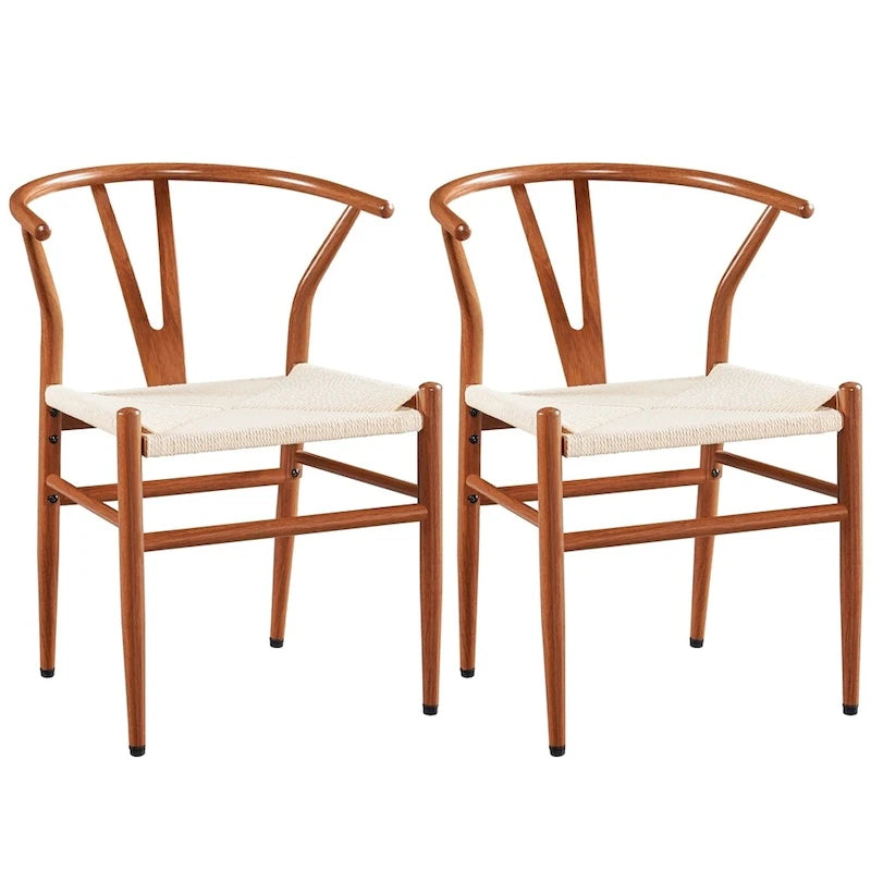 Chaise de salle à manger Yaheetech moderne en forme de Y avec structure en métal massif