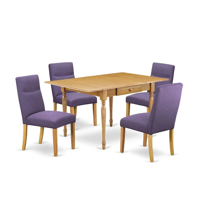 Ensemble de table East West Furniture comprenant une table de salle à manger rectangulaire avec abattant et des chaises (composition au choix)
