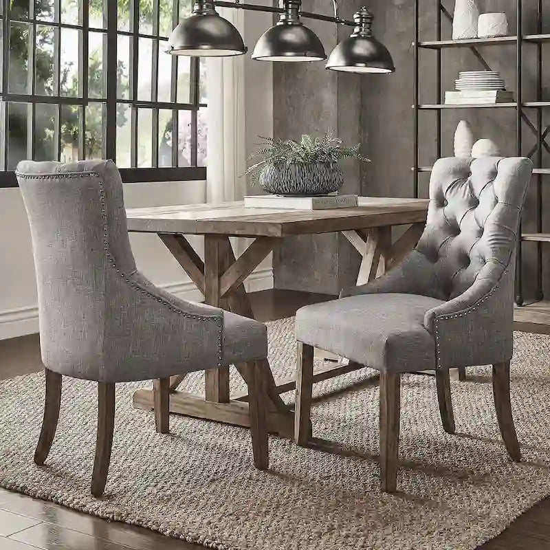 Chaises d'hôtesse Benchwright à dossier incurvé (ensemble de 2) par iNSPIRE Q Artisan