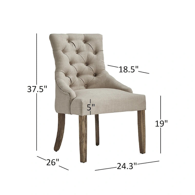 Chaises d'hôtesse Benchwright à dossier incurvé (ensemble de 2) par iNSPIRE Q Artisan