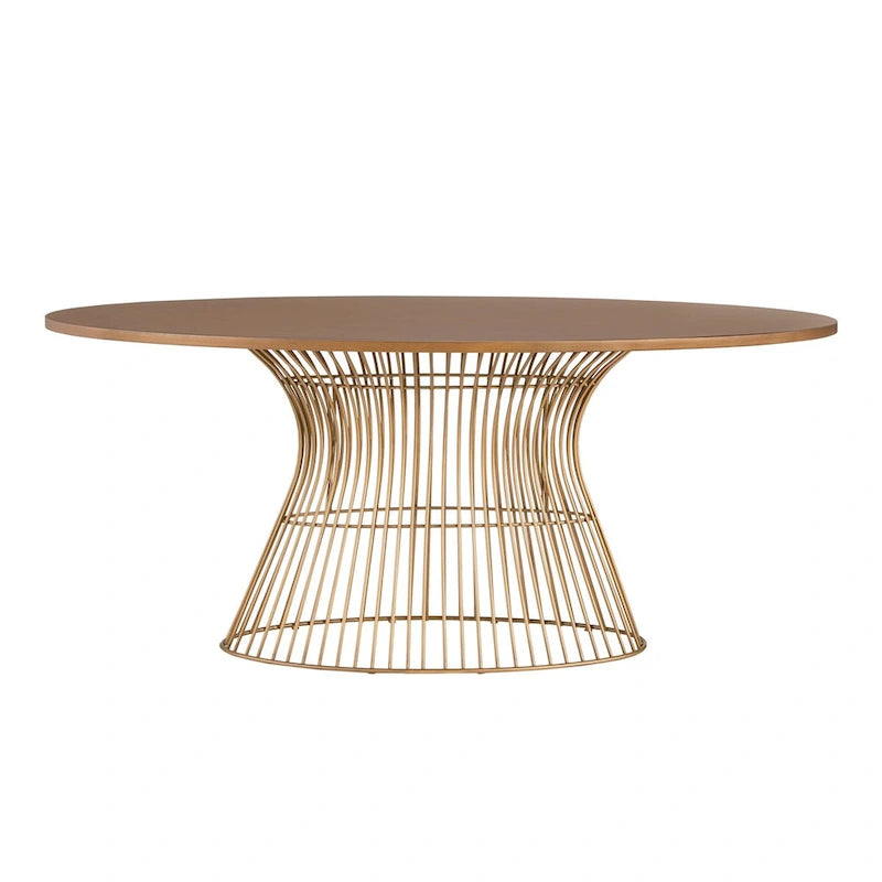 Table de salle à manger ovale en bronze Mercer d'INK+IVY