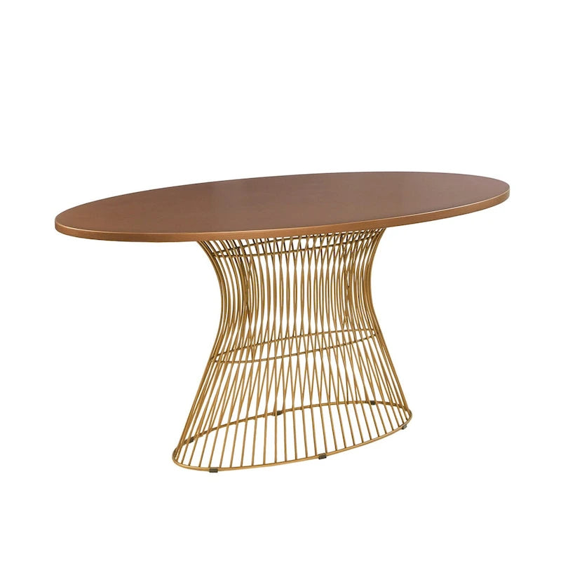 Table de salle à manger ovale en bronze Mercer d'INK+IVY
